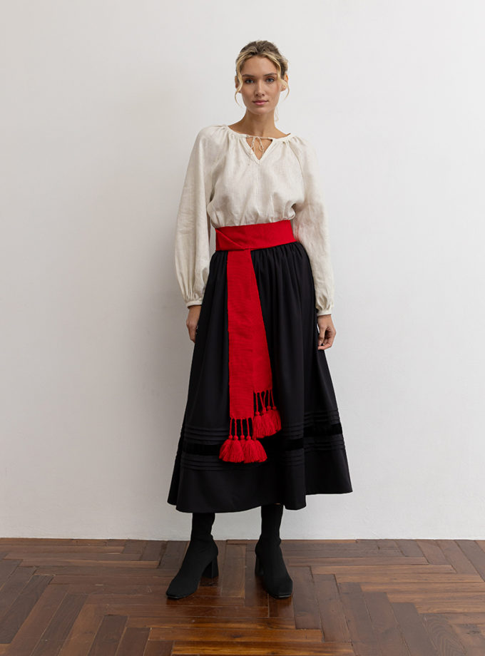 Крайка червона китиці МАЛЬВИ (MLV_BRD_TSL_RED_UNI)