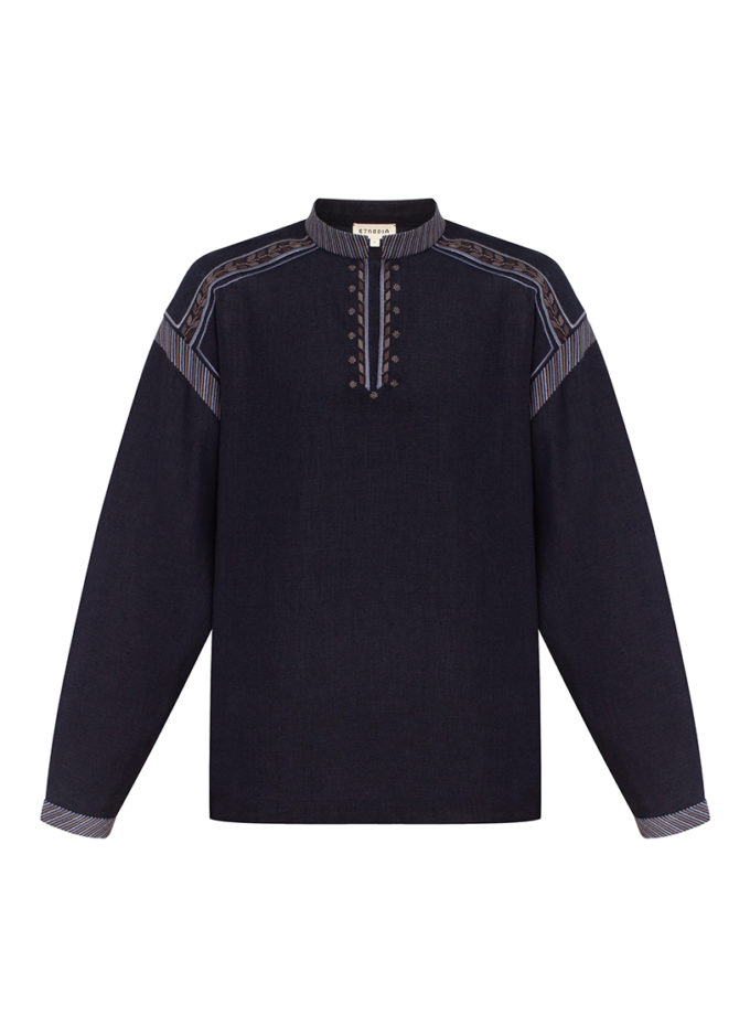 Темно-синя сорочка Буревій ETNODIM (ETN_bureviy)