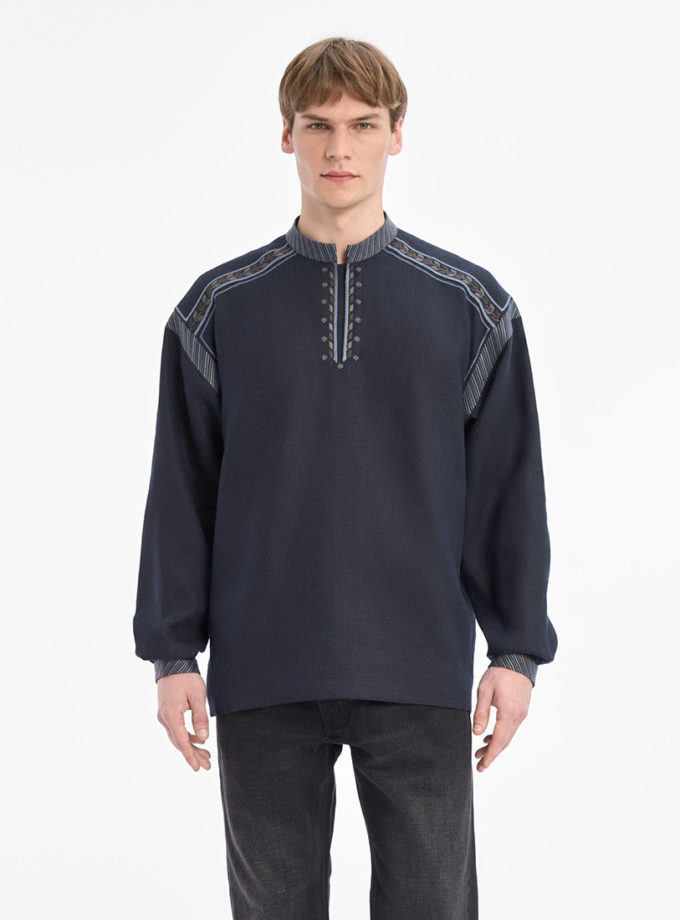 Темно-синя сорочка Буревій ETNODIM (ETN_bureviy)