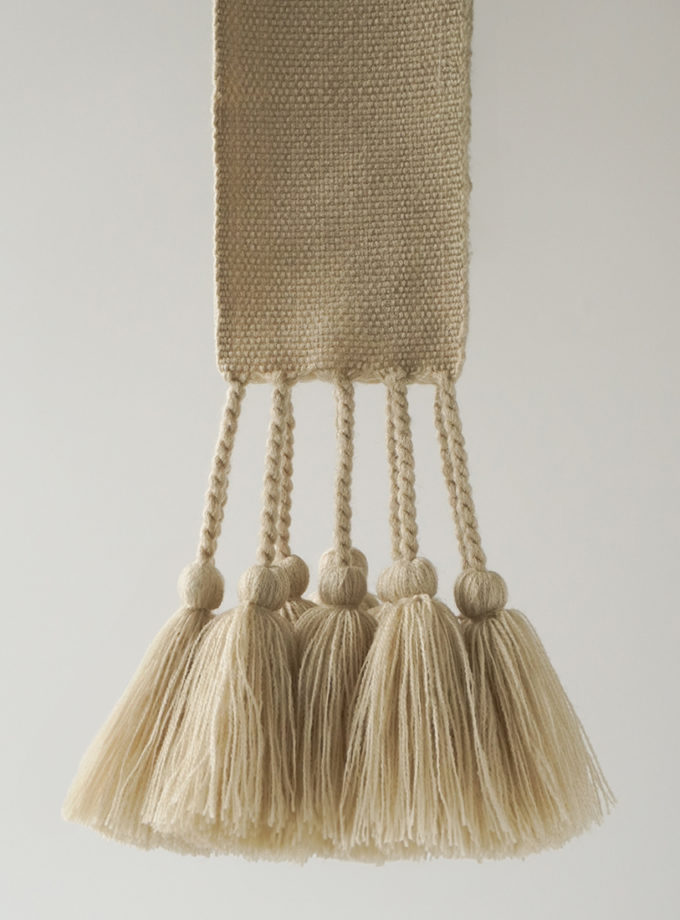 Крайка бежева китиці МАЛЬВИ (MLV_BRD_TSL_BGE_UNI)