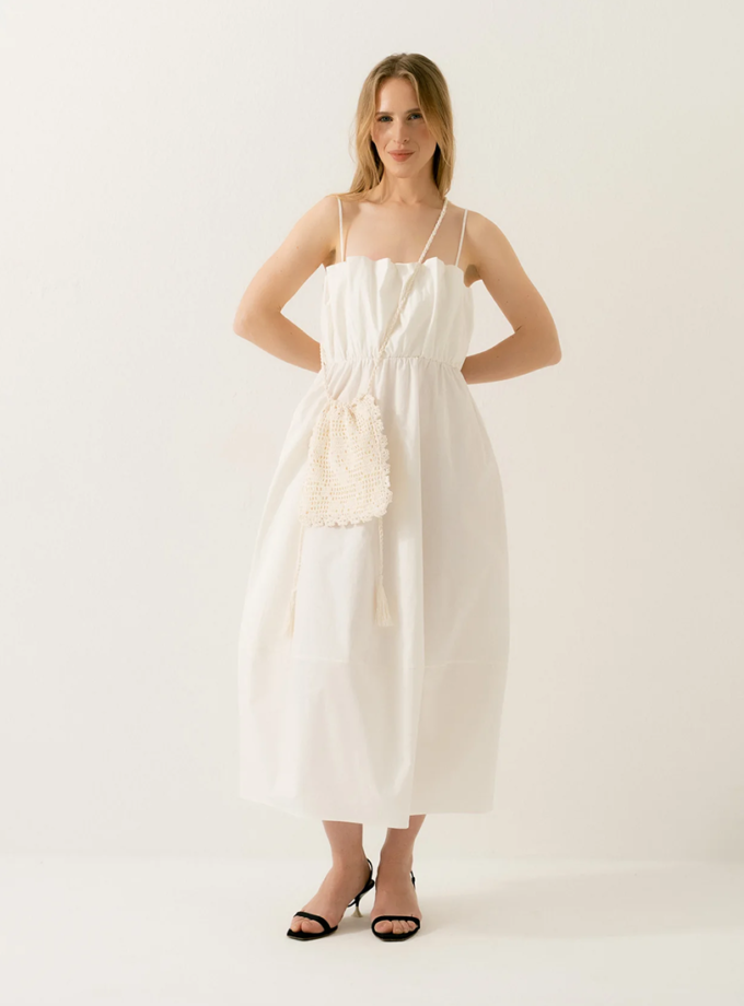 Сукня Harmony Milk зі з'ємним бантом NYNI (NN_CW-26-03-011-WH_kapsula)