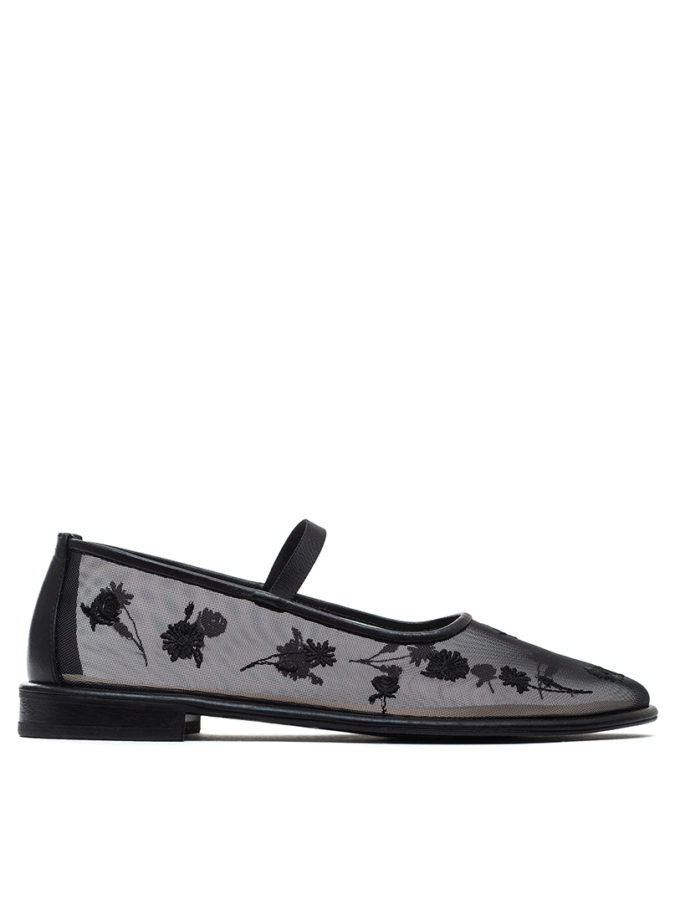 Сітчасті балетки Mariyka Bloom Black LOOKIE ATELIER (LKALTR_BV_RT83_11)
