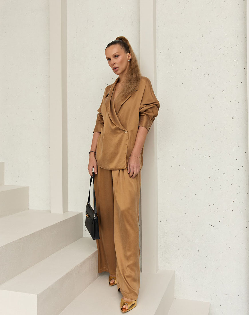 IMG_5910 Штани золотого кольору THE ESSENCE (ESSENCE_THE574) - фото 4