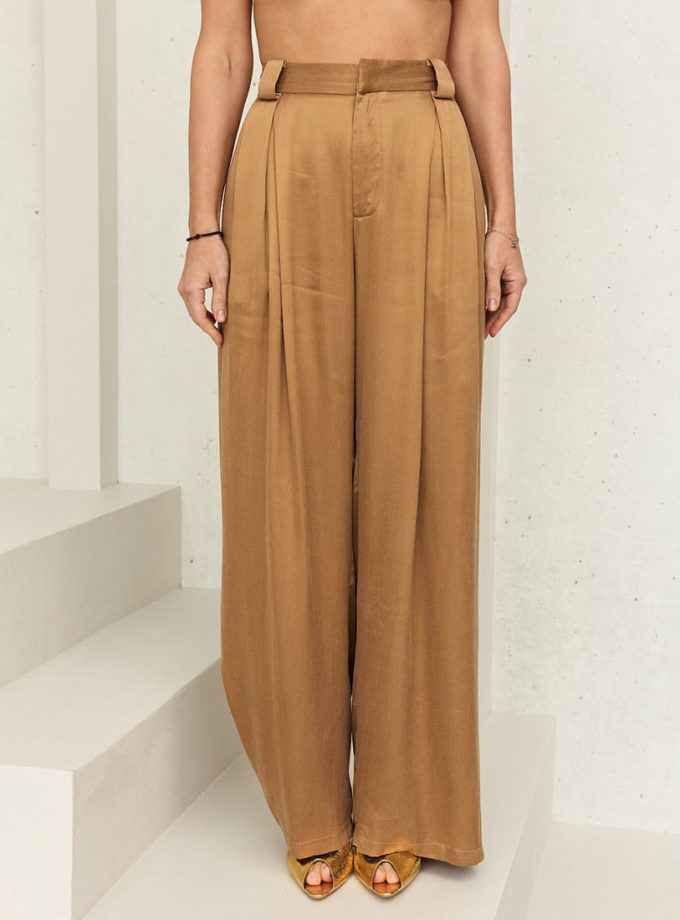 Штани золотого кольору THE ESSENCE (ESSENCE_THE574)