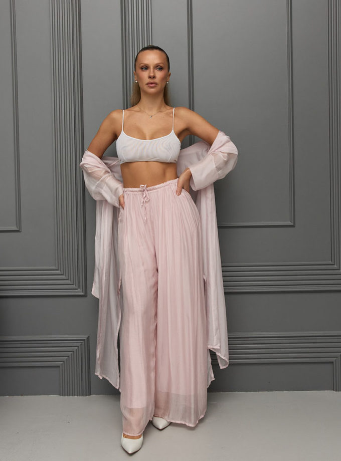 Штани пудрово-рожевого відтінку THE ESSENCE (ESSENCE_THE568)