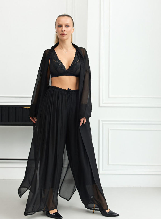 Штани чорного кольору THE ESSENCE (ESSENCE_THE570)