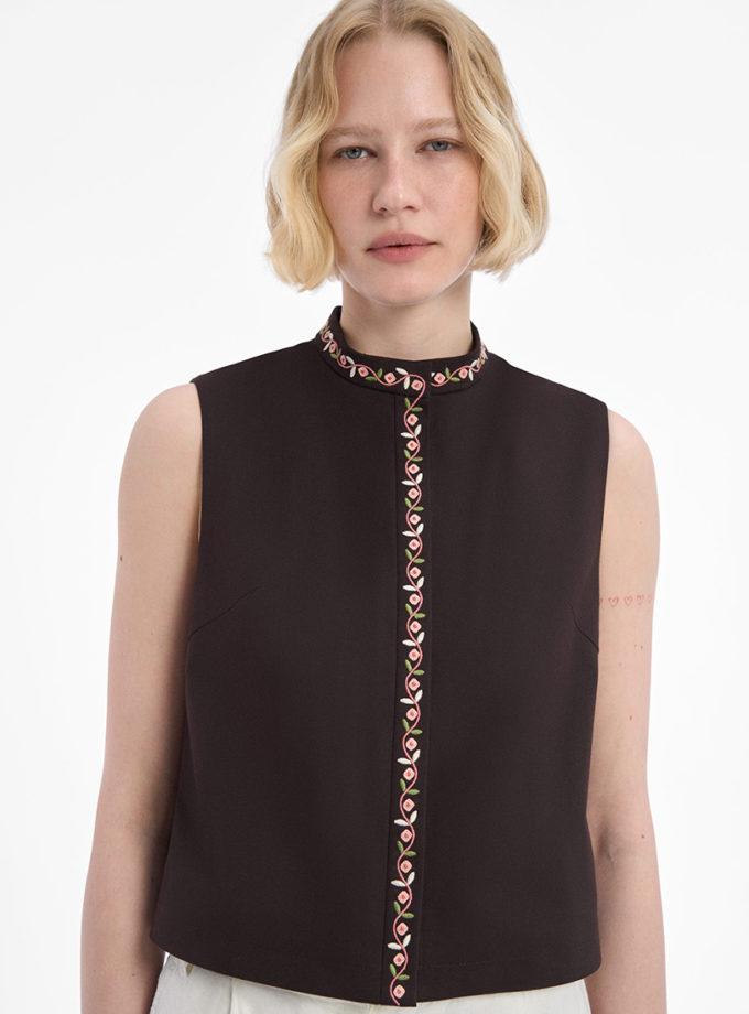 Темно-коричневий жилет Кетяг ETNODIM (ETN_ketyag)