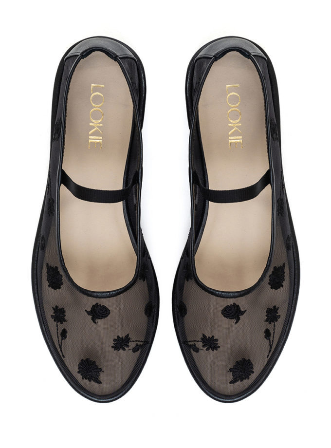 Сітчасті балетки Mariyka Bloom Black LOOKIE ATELIER (LKALTR_BV_RT83_11)
