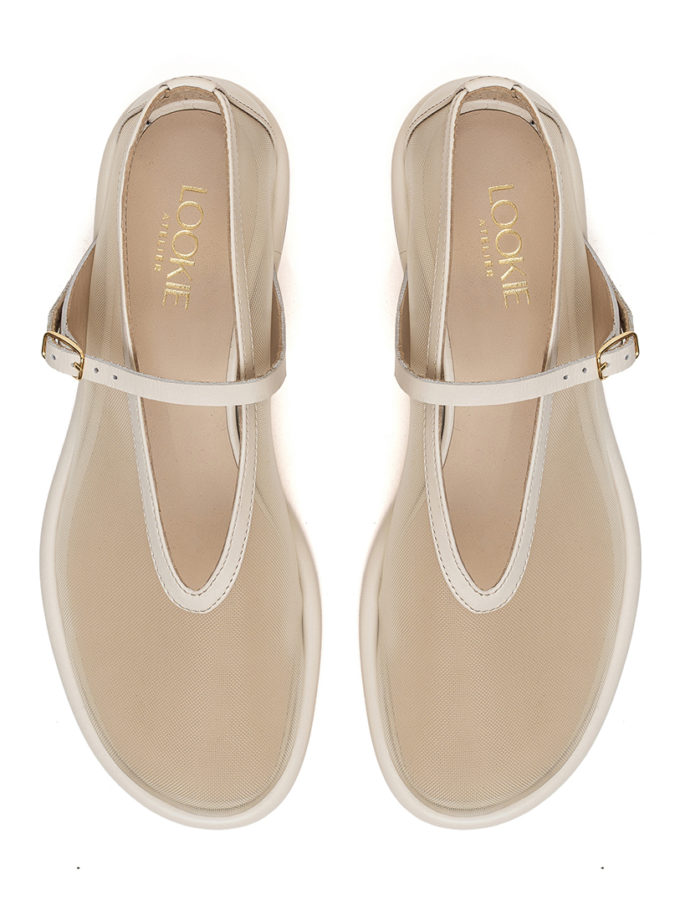 Сітчасті балетки Nino Milky LOOKIE ATELIER (LKALTR_PN_YU56_90)