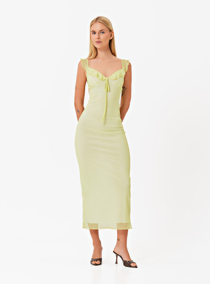 Сукня максі зі стрейч-сітки MAGNETIC (MGN_1748YL)