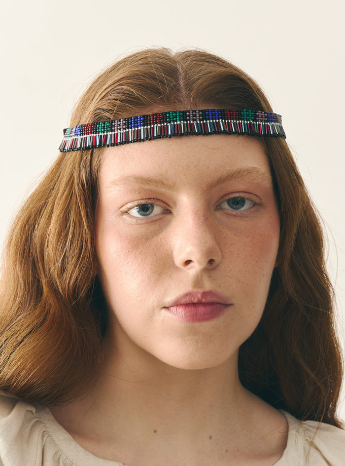 Гердан з бісеру Борщівська Зоря МАЛЬВИ (MLV_BD_BZ_HT_UNI)