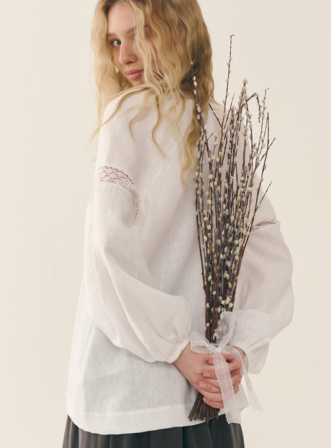 Сорочка жіноча Замережана МАЛЬВИ (MLV_WSH_LACE_WHT_WC)