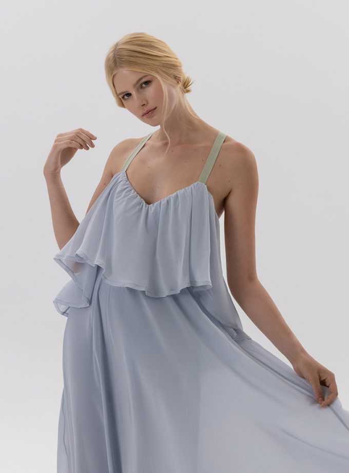 Шифонова сукня з воланом NAGRODZKI.S (NGRDZK_1071)