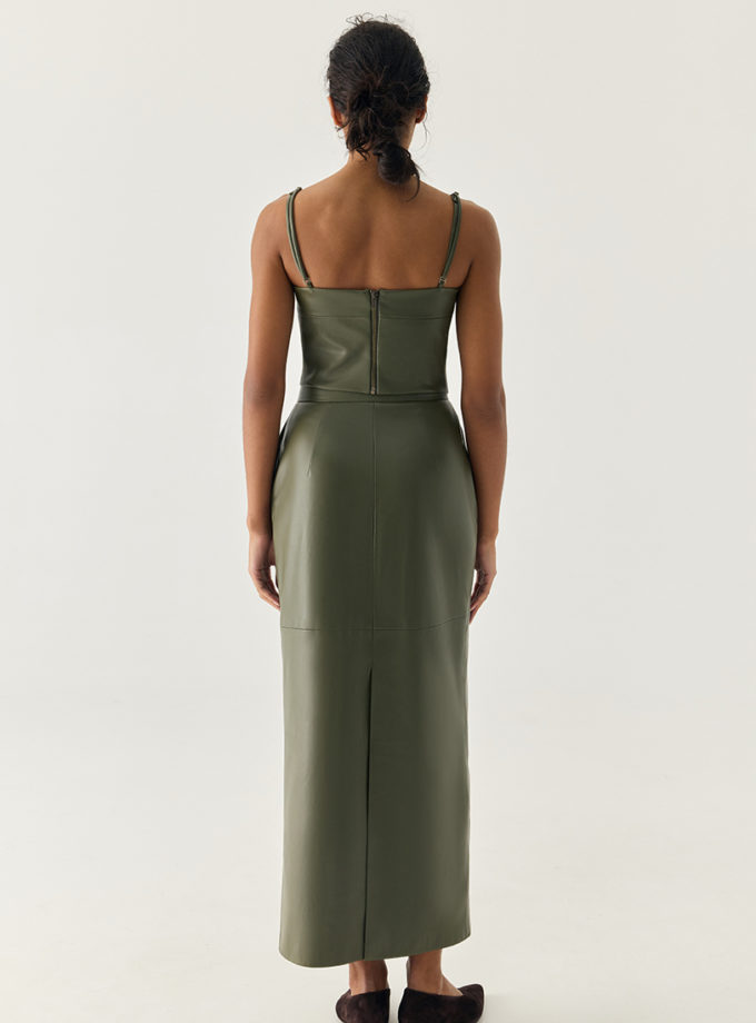 Спідниця максі з екошкіри FIORE BIANCO (FRBC_FB_2411_skirt)