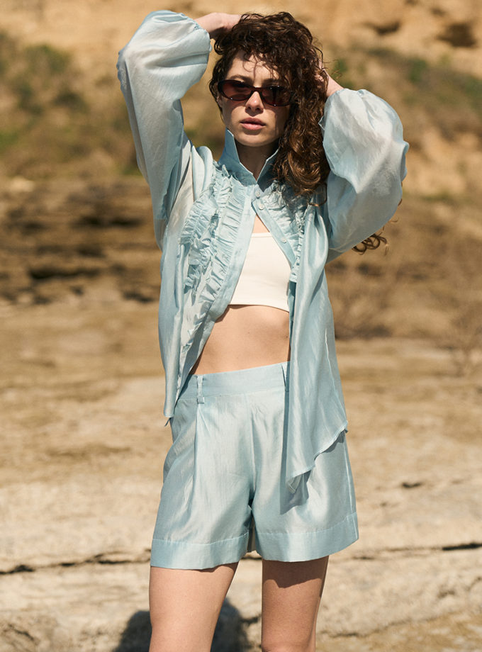 Шорти із тенселу блакитні GET DRESSED. (GD_SA26_25)