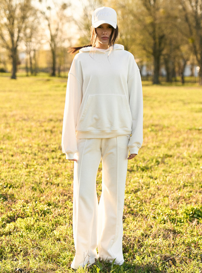 Штани широкі зі стрілкою gentle молочні MMSW (MMSW_ШШЗС-SS26-ML)