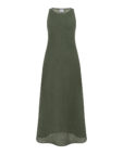 Сукня з льону оливкова BALCONY GARMENT (BLCN_1487)