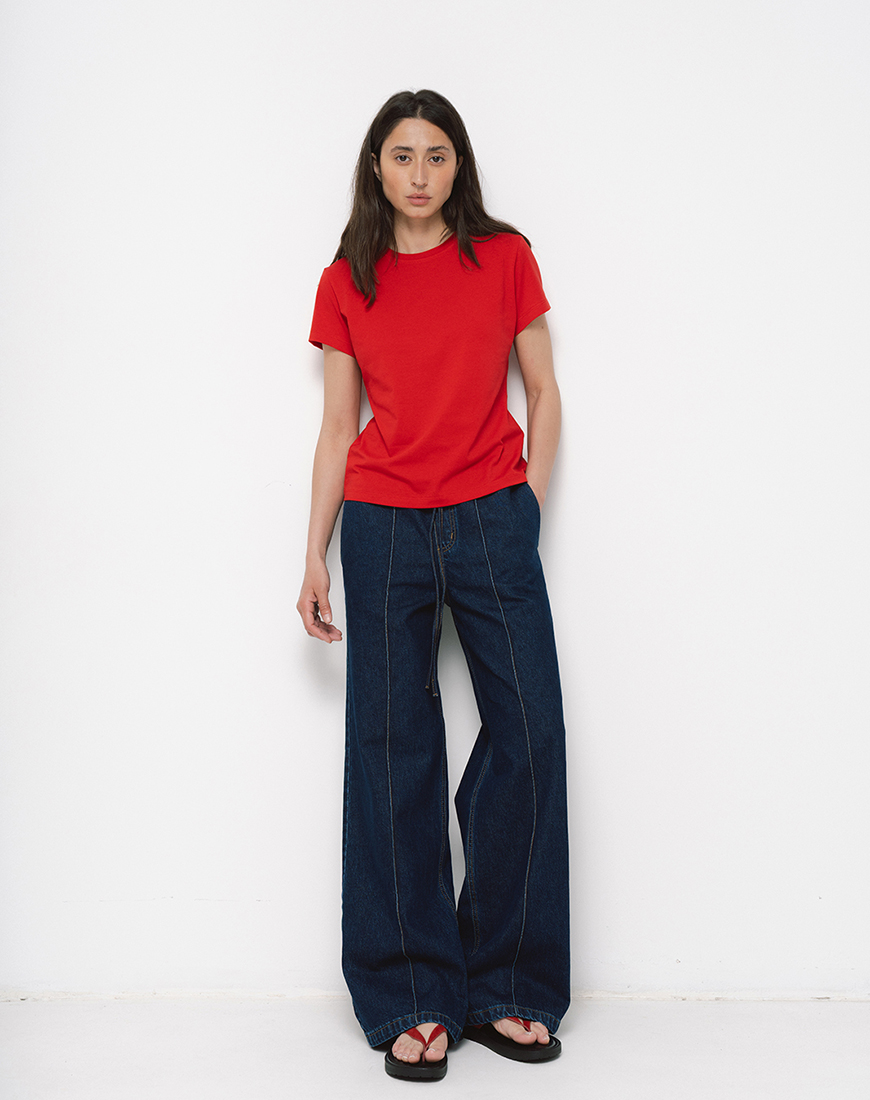 Balcony_spring26-102s Футболка приталена червона BALCONY GARMENT (BLCN_1584) - фото 4