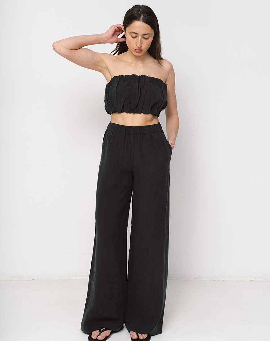 Balcony_spring26-1334s Чорний бра-топ з тканини тенсел BALCONY GARMENT (BLCN_1617) - фото 4