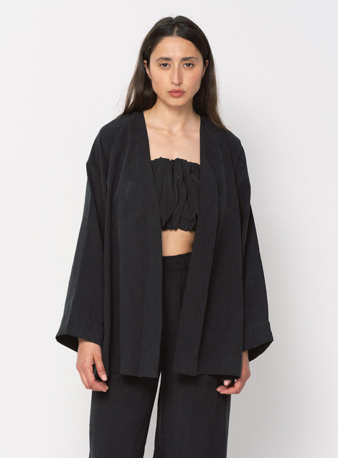 Чорне кімоно BALCONY GARMENT (BLCN_1620)