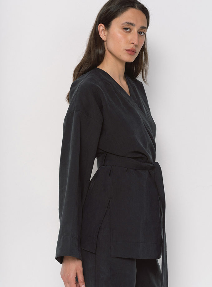 Чорне кімоно BALCONY GARMENT (BLCN_1620)