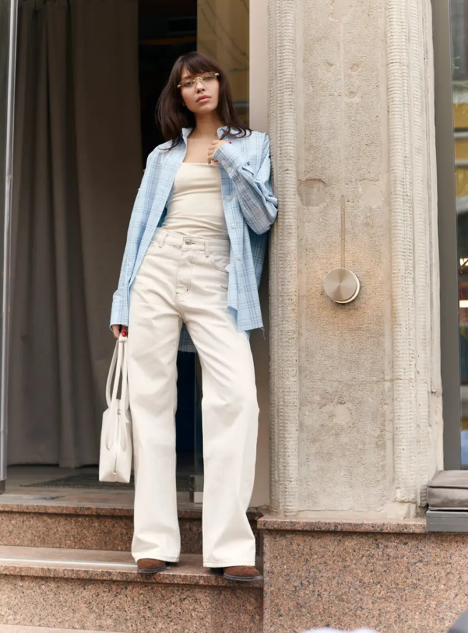 Джинси wide leg молочний WL 611 TWICE (TWC_WL611)