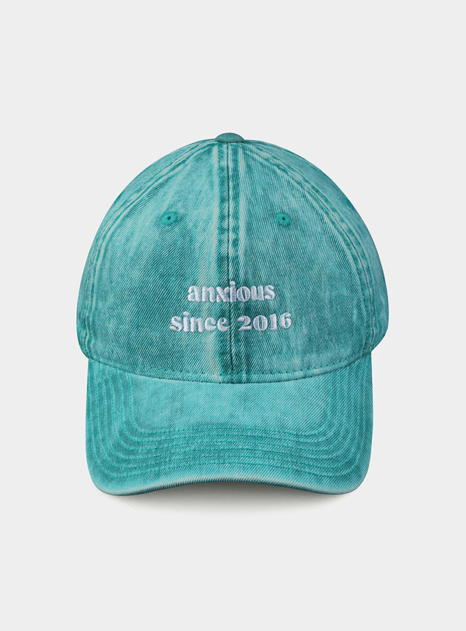 Зелена джинсова кепка Anxious since 2016 BITCHIN' (BTCH_JS_REI11_20)