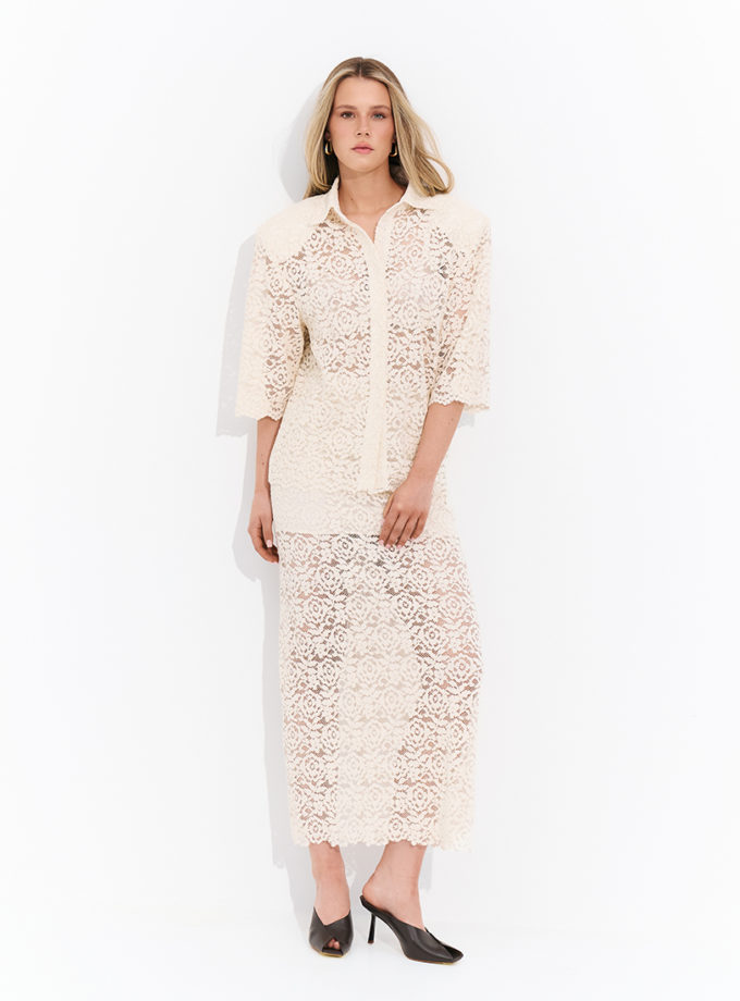 Спідниця максі біла мереживна Bruna TWINSIS CLOTHES (TW_LT_SS 212665)