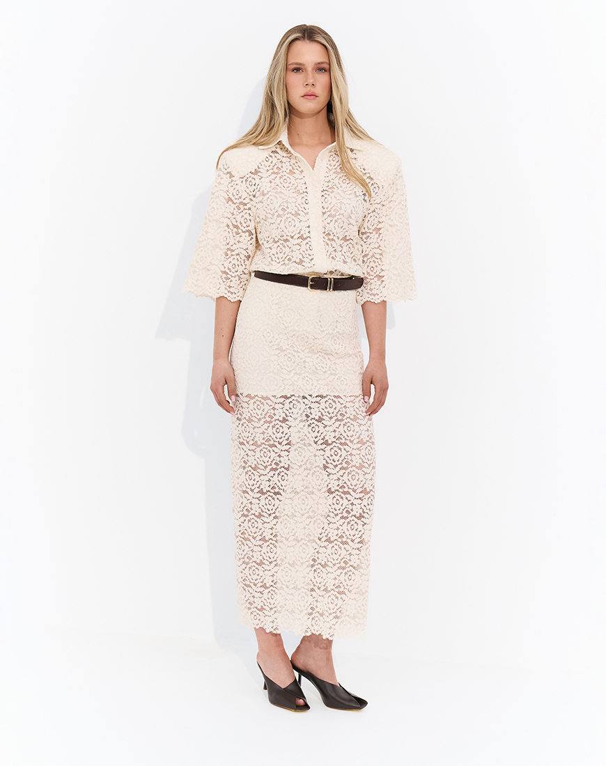 Untitled Capture3450 Сорочка мереживна біла Bruna TWINSIS CLOTHES (TW_LT_SS 555890) - фото 4
