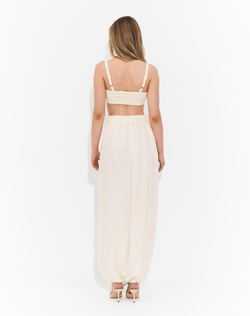 Untitled Capture5565 Шовковисті штани-аладдіни з тканини купро білі Chloe TWINSIS CLOTHES (TW_LT_SS 111778) - фото 2