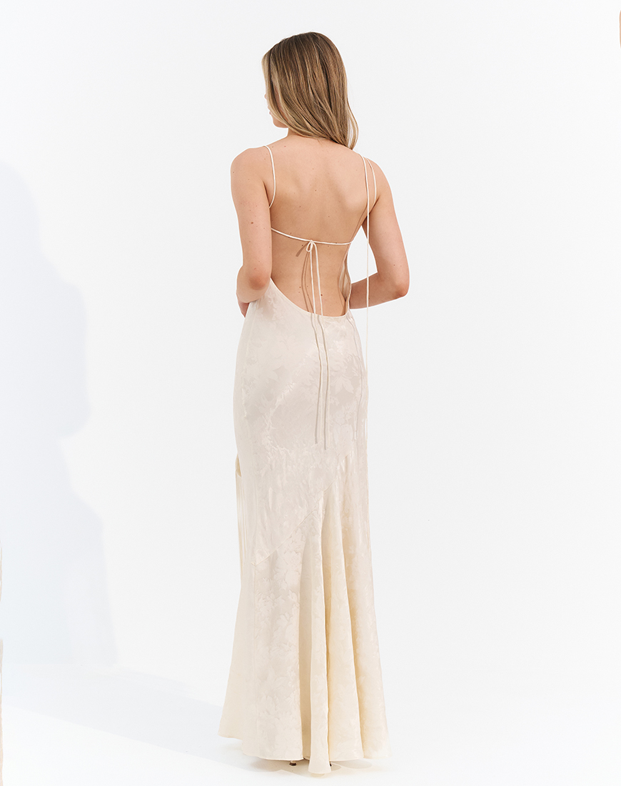 Untitled Capture8139 Сукня максі жаккард молоко Adele TWINSIS CLOTHES (TW_LT_SS 880221) - фото 2