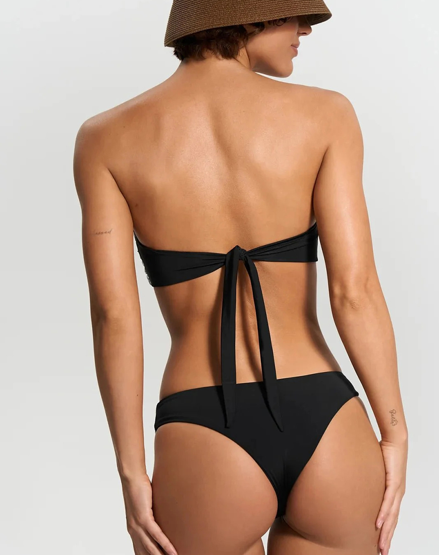 cheeky-bikini-bottoms-draped-black-7391791 Плавки базові з драпіруванням Aqua Muse чорні MMSW (MMSW_ПБЗД-S25-BL_base) - фото 2