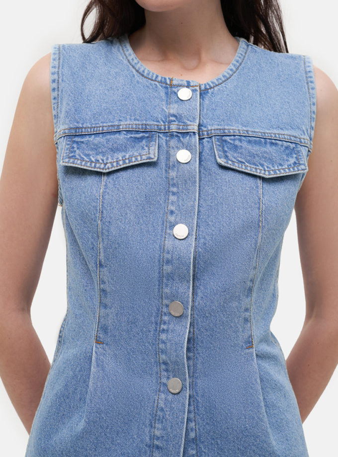 Жилет Denim Vest with Pockets MATCH DENIM (MTCH_ss26-vest-pockets-blue)