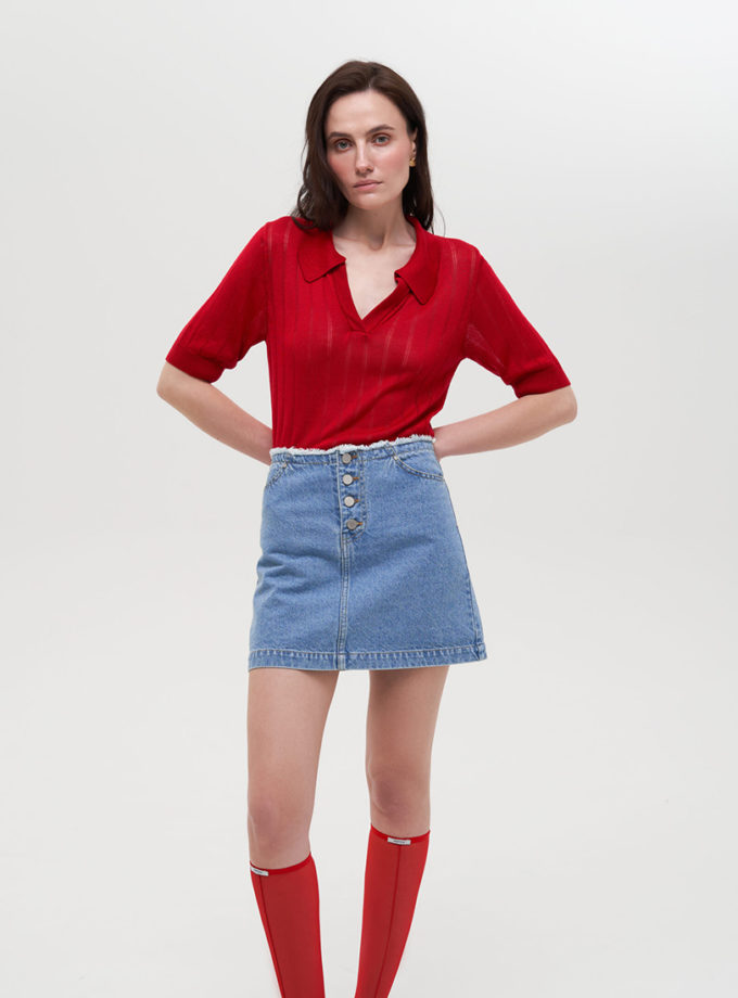 Поло Red Knit Polo MATCH DENIM (MTCH_ss26-red-polo)