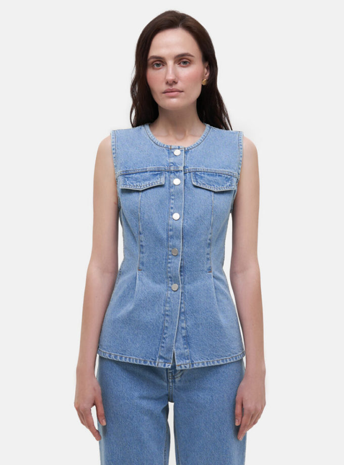 Жилет Denim Vest with Pockets MATCH DENIM (MTCH_ss26-vest-pockets-blue)