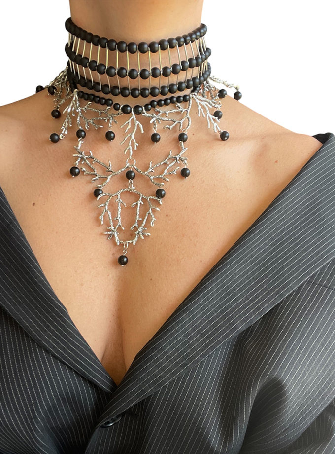 Чокер чорний з гілочками SMART JEWELRY (SJ_45)