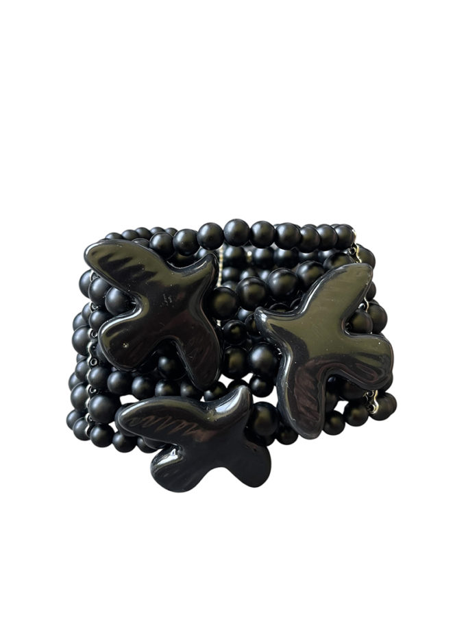 Браслет чорний з пташками SMART JEWELRY (SJ_46)