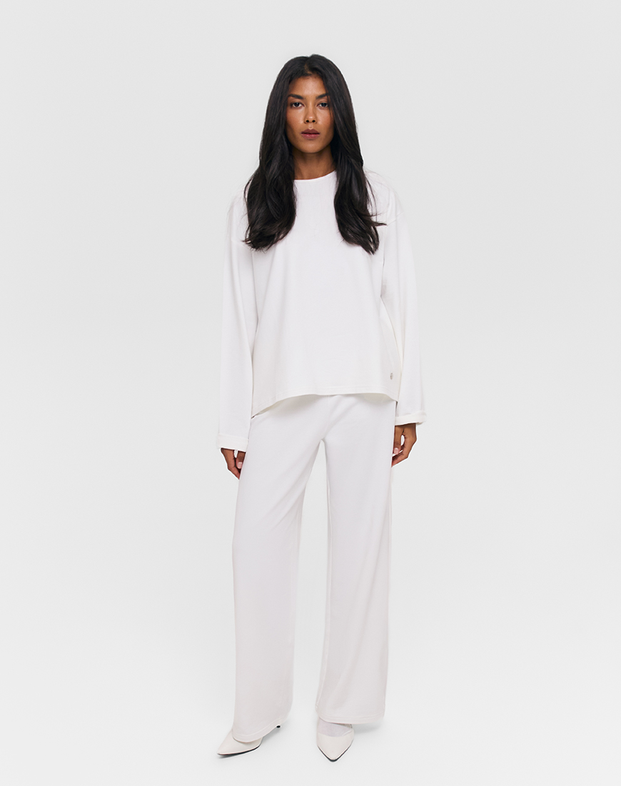 chalety2112 Лонгслів з бавовни білий CHALETY (CHTL_Long-sleeve_top_Libre_White) - фото 5