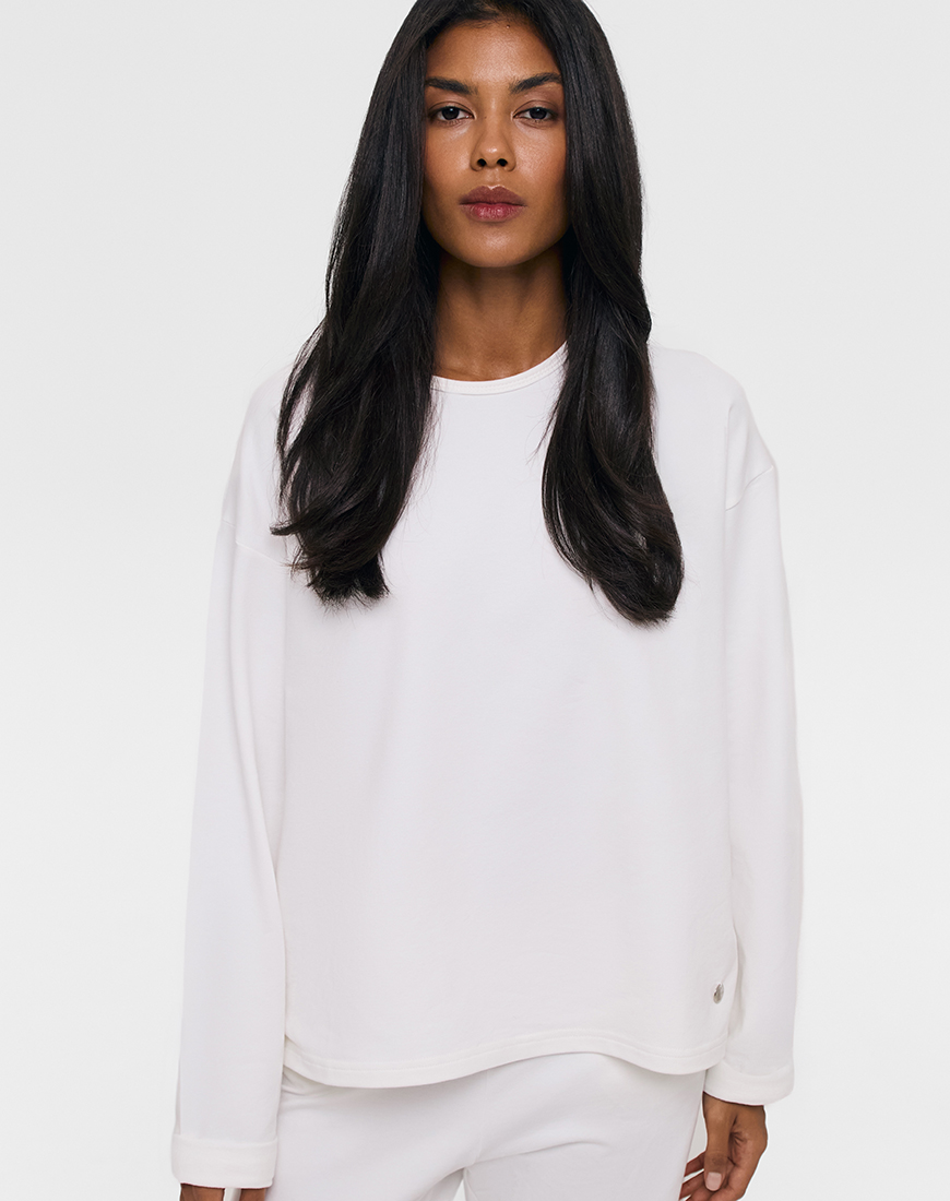 chalety2159 Лонгслів з бавовни білий CHALETY (CHTL_Long-sleeve_top_Libre_White) - фото 3