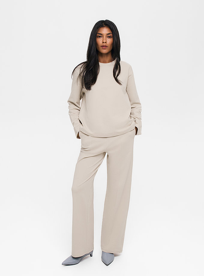 Брюки з бавовни бежеві CHALETY (CHTL_Pants_Dune_Beige)