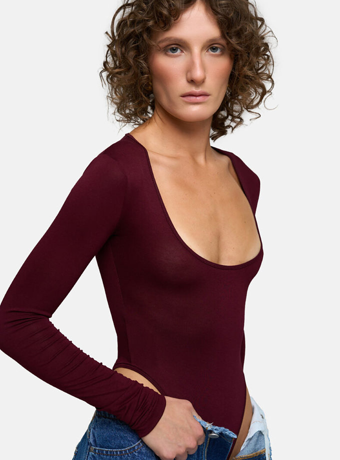 Боді Burgundy Bodysuit MATCH DENIM (MTCH_ss26-burgundy-bodysuit)