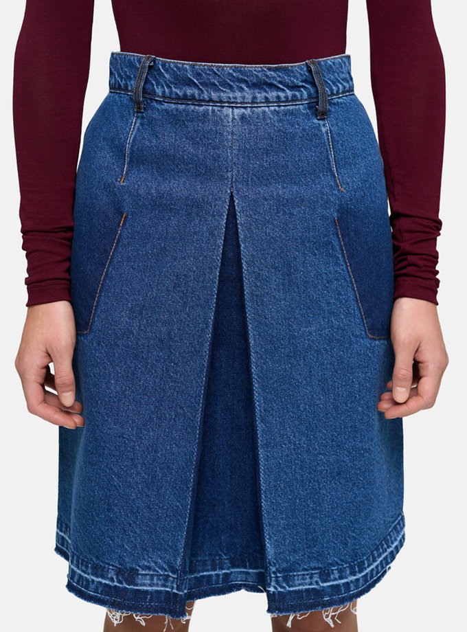 Спідниця Long Pleat Skirt MATCH DENIM (MTCH_ss26-long-pleat-skirt)