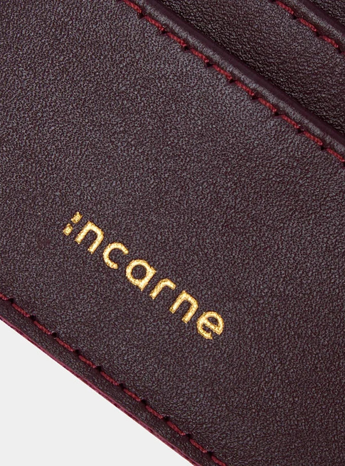 Кардхолдер Minimal бордо INCARNE (INCRN_minimal-burgundy)