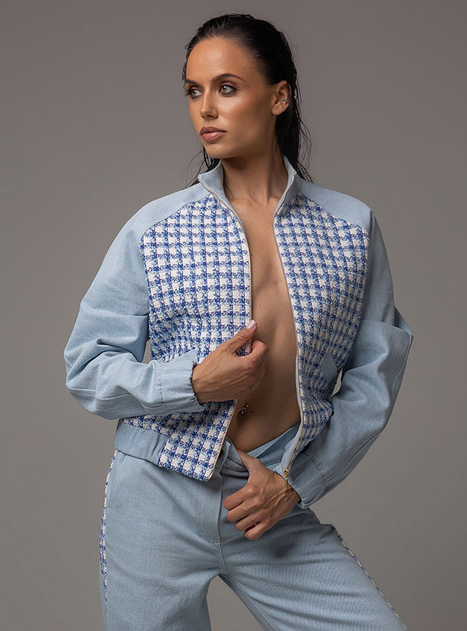 Бомбер Sport Chick sky blue BUSTIER BRAND (BB_KS_KAP26_7003)
