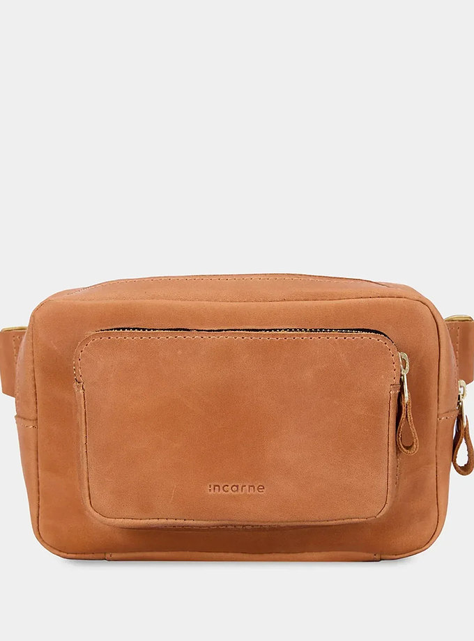 Поясна сумка Couple коньяк INCARNE (INCRN_couple-cognac-vintage)
