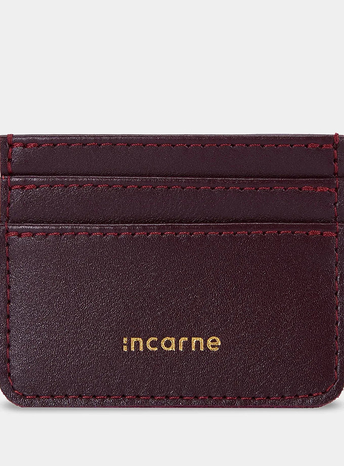 Кардхолдер Minimal бордо INCARNE (INCRN_minimal-burgundy)