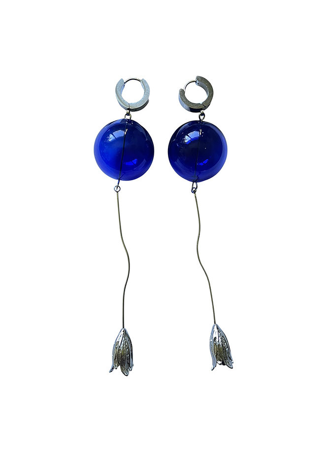 Сережки кулі з квітками SMART JEWELRY (SJ_052)