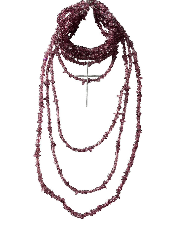 Прикраса бордова з хрестиком SMART JEWELRY (SJ_058)